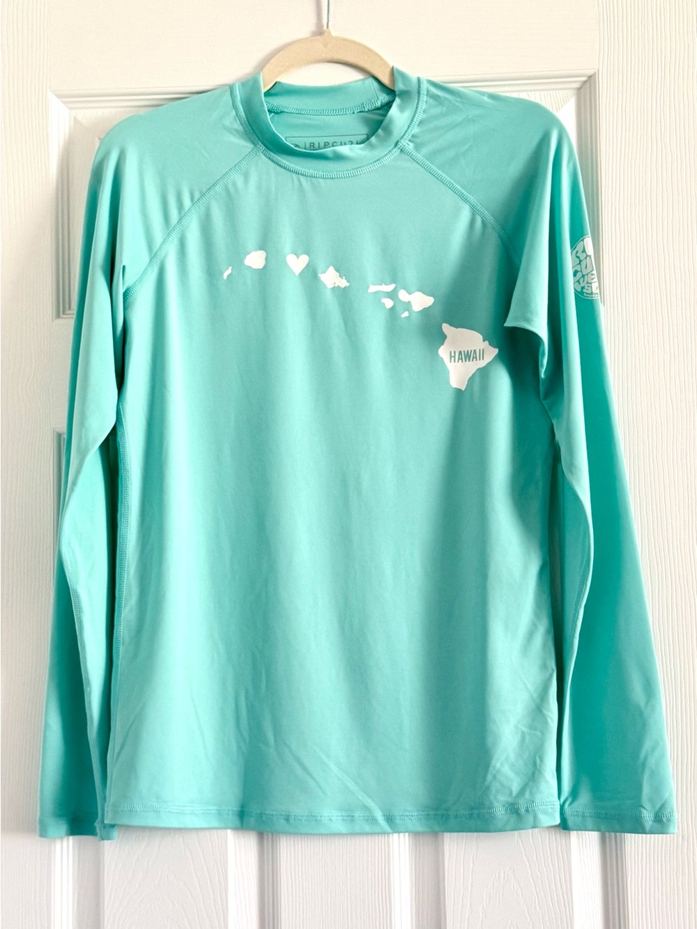 🌻 Rip Curl Aqua Blue Rash Guard Top XL